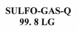 Trademark SULFO-GAS-Q 99.8 LG