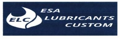 Trademark ELC ( ESA LUBRICANTS CUSTOM ) + LOGO