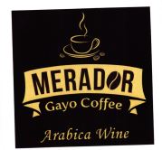 Trademark MERADOR GAYO COFFEE ARABICA WINE + LOGO