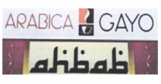 Trademark ARABICA GAYO AHBAB + LOGO