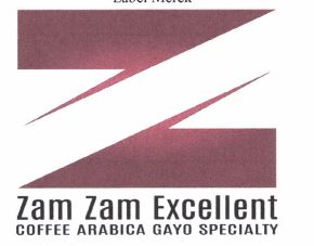 Trademark ZAM ZAM EXCELLENT COFFEE ARABIKA GAYO SPECIALITY + LOGO