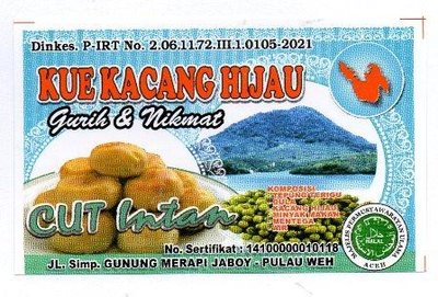 Trademark KUE KACANG HIJAU CUT INTAN