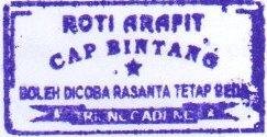 Trademark ROTI ARAFIT CAP BINTANG SATU