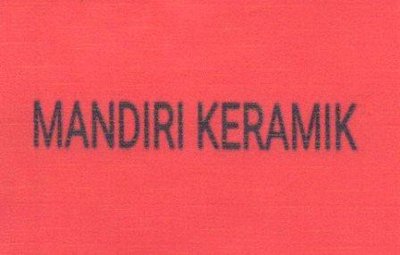 Trademark MANDIRI KERAMIK