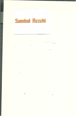 Trademark SAMBAL REZEKI