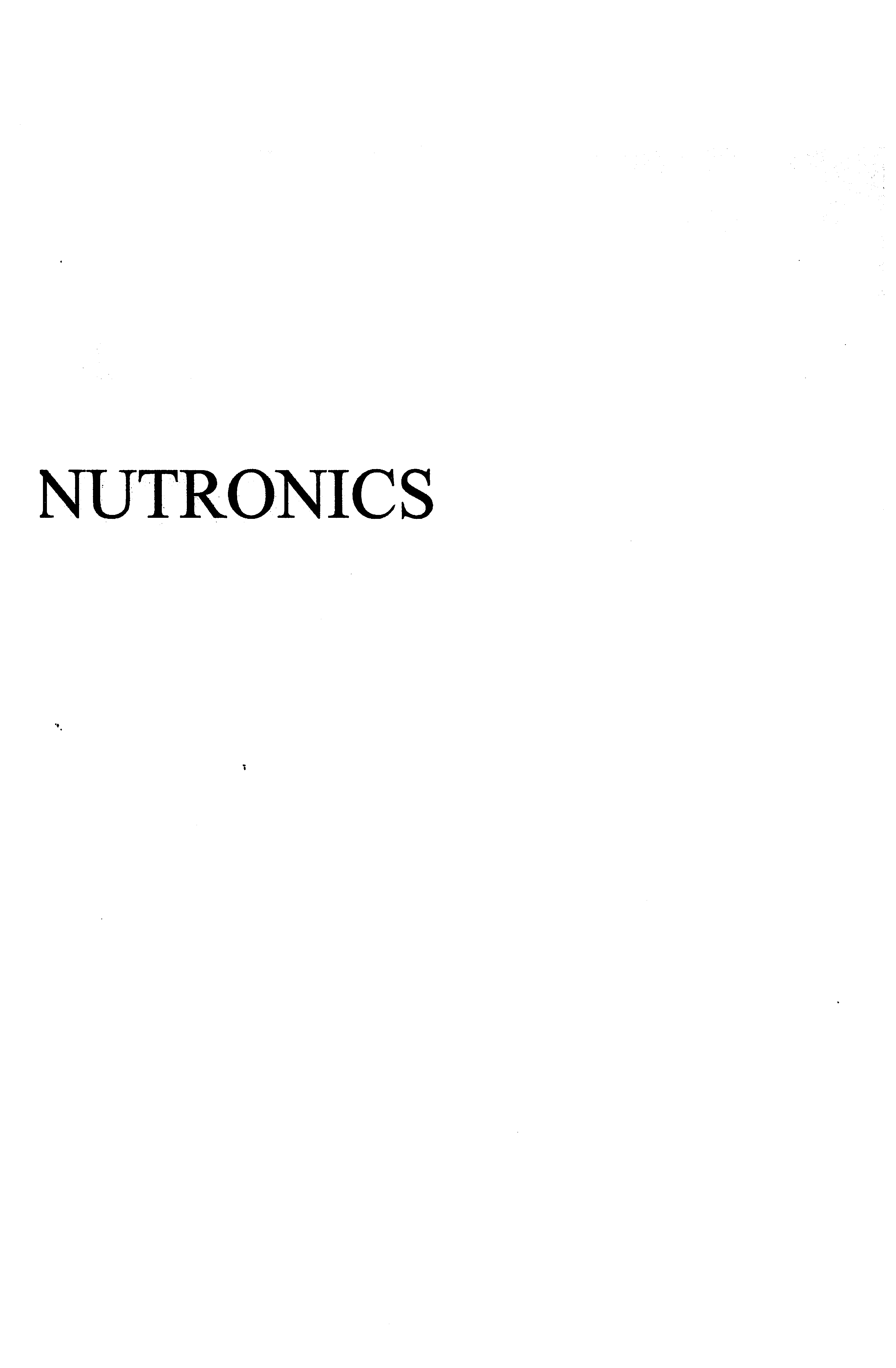 Trademark NUTRONICS