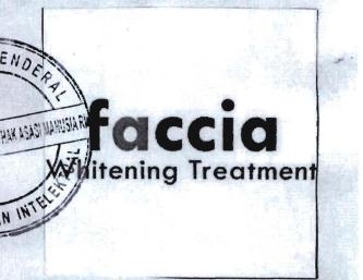 Trademark FACCIA WHITENING TREATMENT