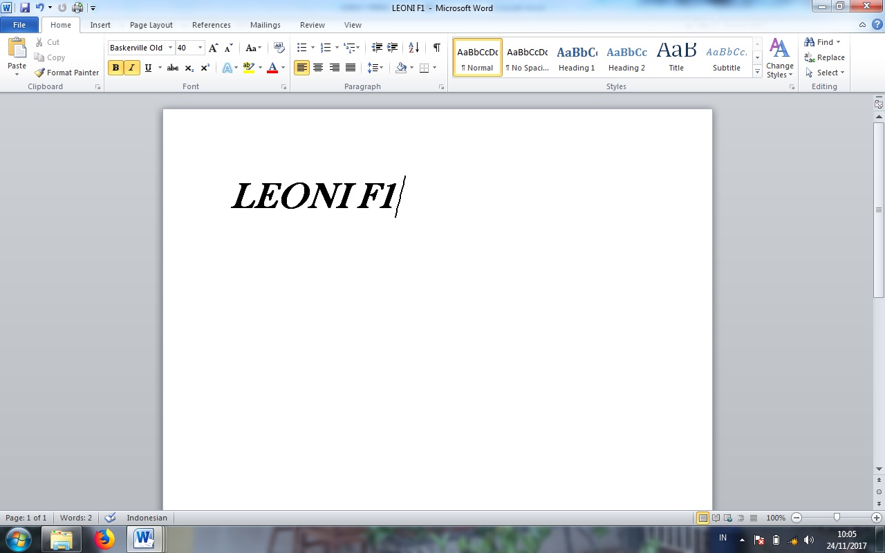 Trademark LEONI F1