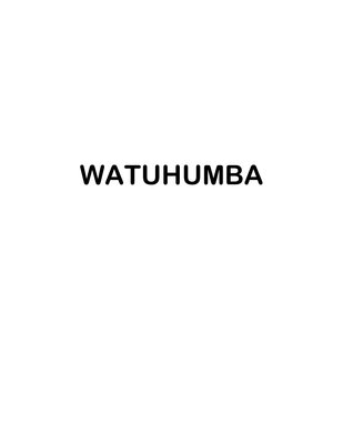 Trademark WATUHUMBA