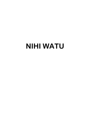 Trademark NIHI WATU