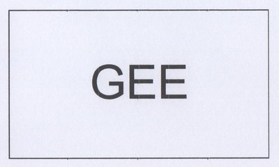 Trademark GEE