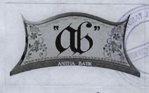 Trademark ANITHA BATIK + LOGO AB