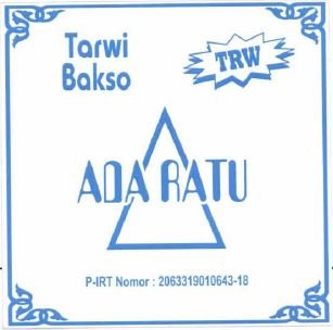 Trademark ADA RATU TRW TARWI BAKSO + LOGO