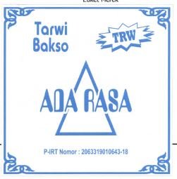 Trademark ADA RASA TRW TARWI BAKSO