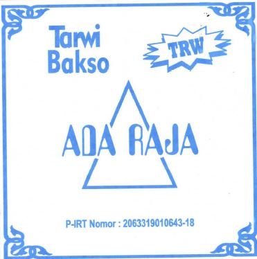 Trademark TARWI BAKSO ADA RAJA + LOGO