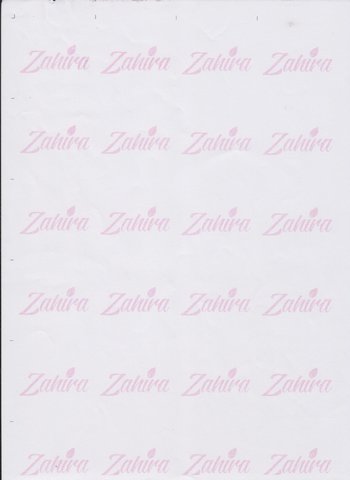 Trademark ZAHIRA