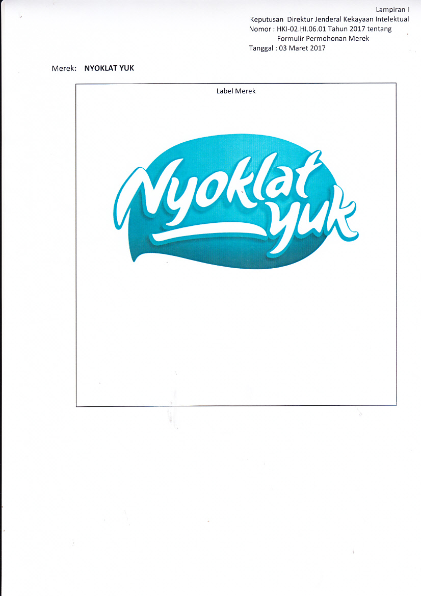 Trademark NYOKLAT YUK