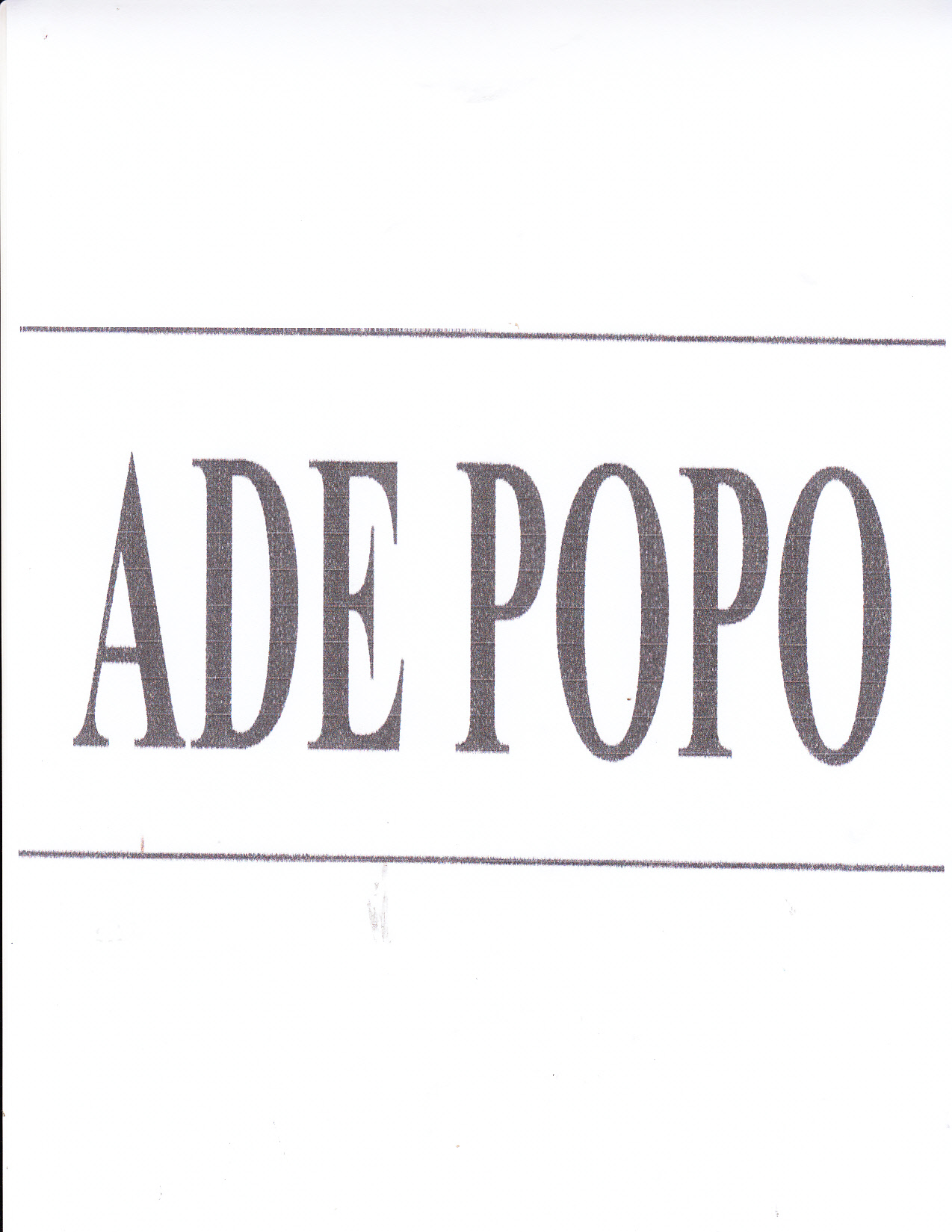 Trademark ADE POPO