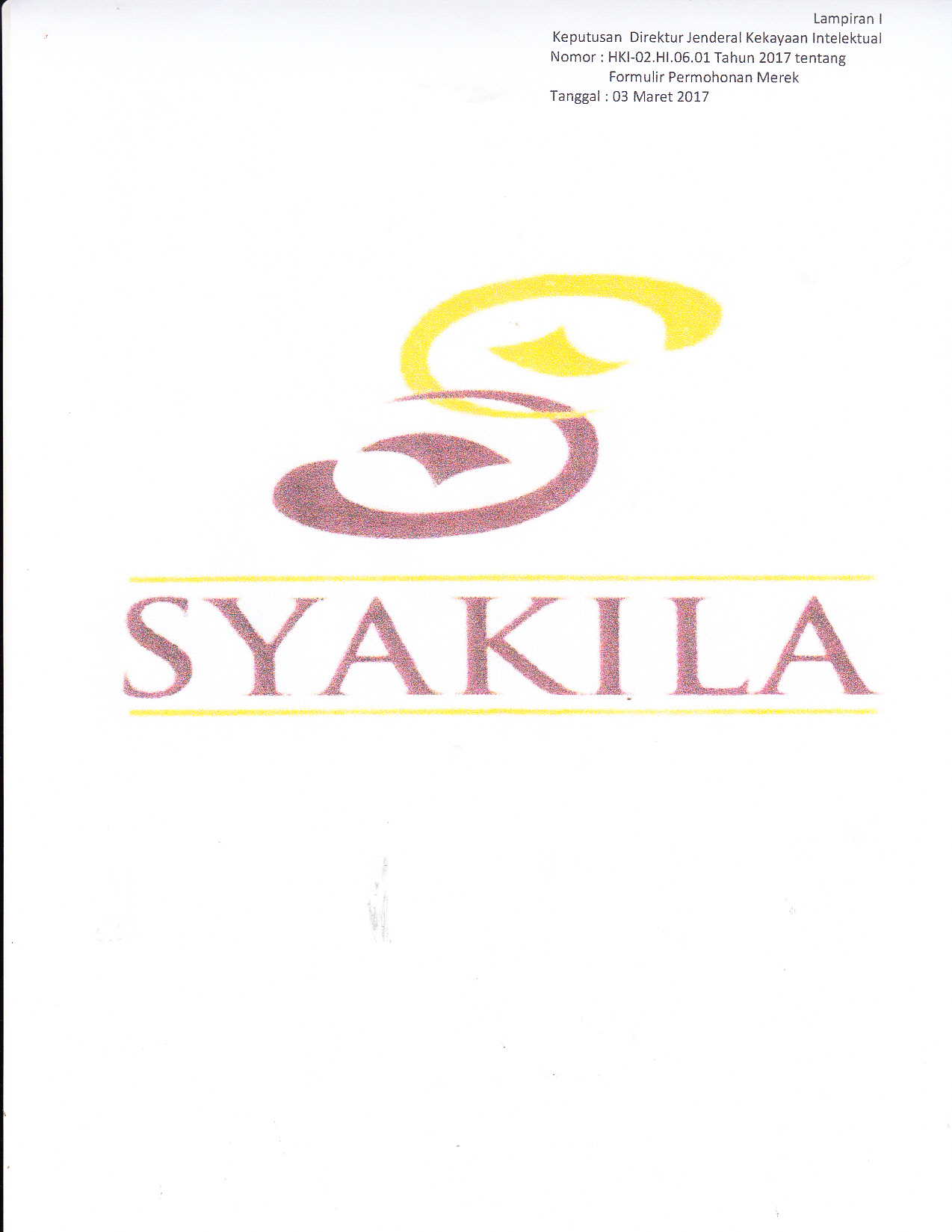 Trademark SYAKILA