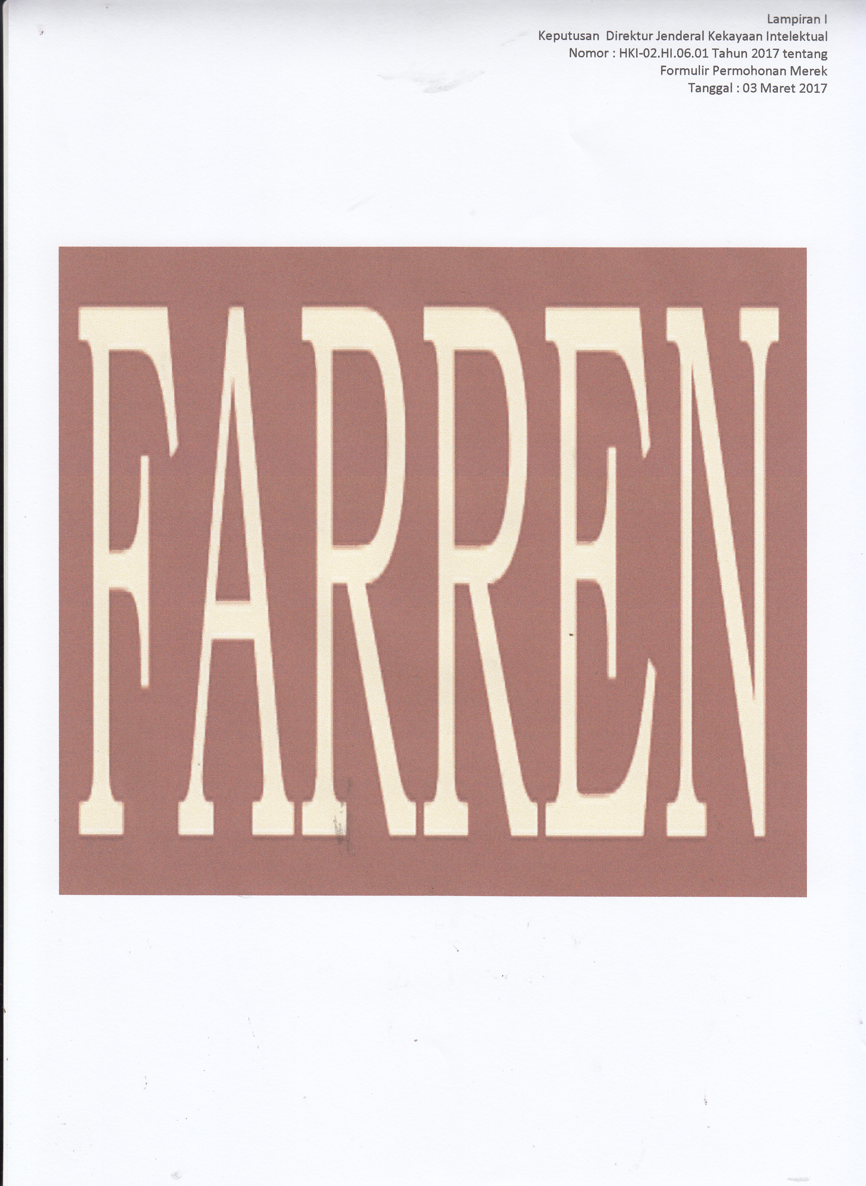 Trademark FARREN