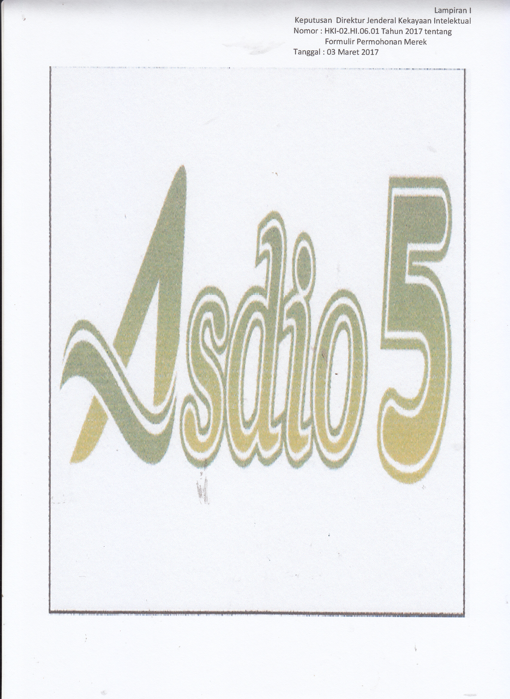 Trademark ASDIO5