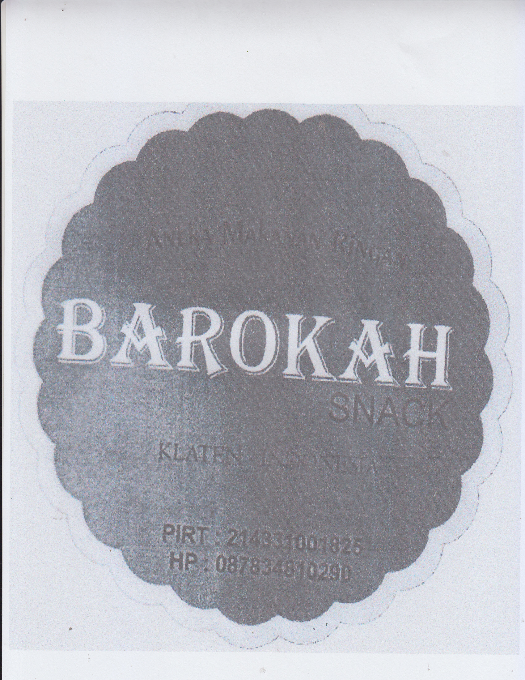 Trademark BAROKAH