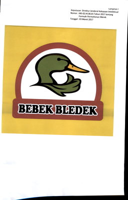 Trademark BEBEK BLEDEK