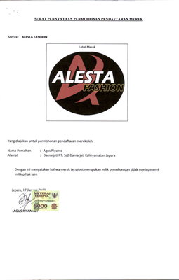 Trademark ALESTA FASHION