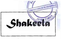 Trademark SHAKEELA