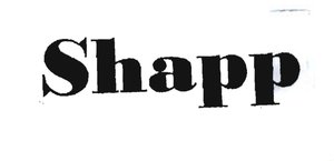 Trademark SHAPP