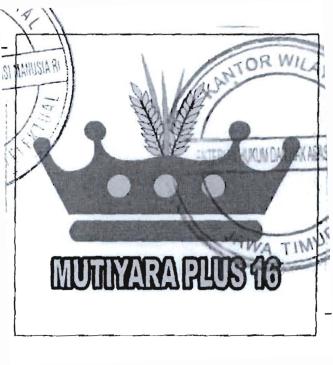 Trademark MUTIYARA PLUS 16 + GAMBAR