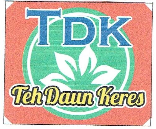 Trademark TDK Teh Daun Keres + logo