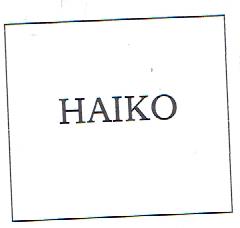 Trademark HAIKO