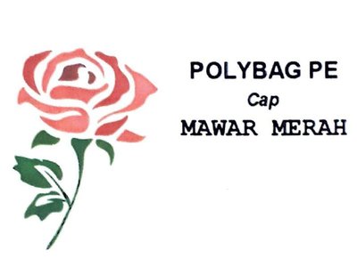 Trademark POLYBAG PE Cap MAWAR MERAH