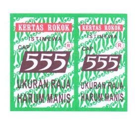 Trademark Kertas Rokok Istimewa Cap 555