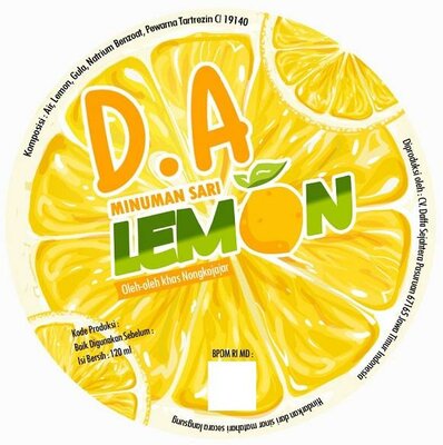 Trademark D . A MINUMAN SARI LEMON