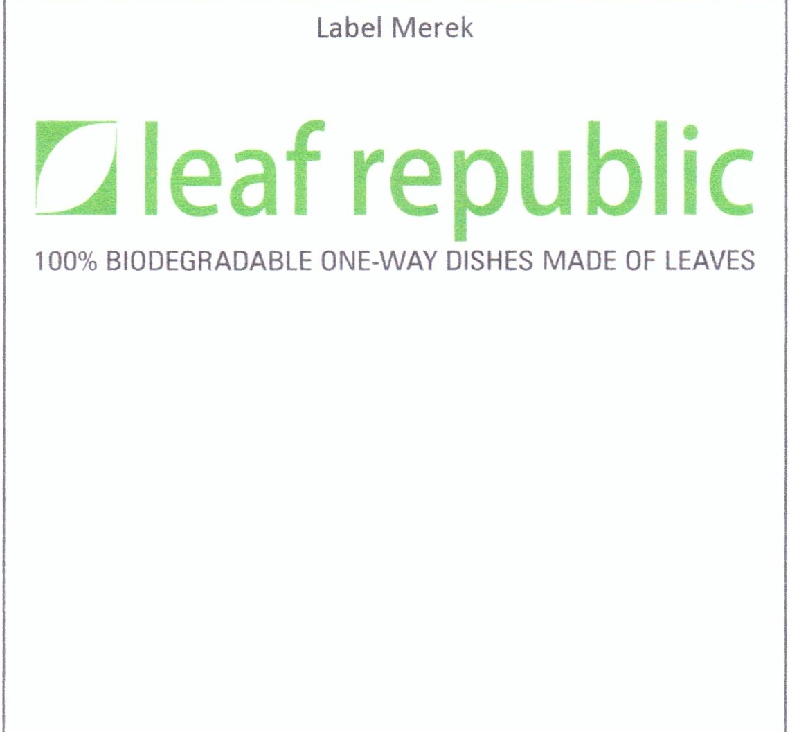 Trademark LEAF REPUBLIC