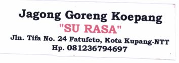 Trademark Jagong Goreng Koepang "SU RASA"