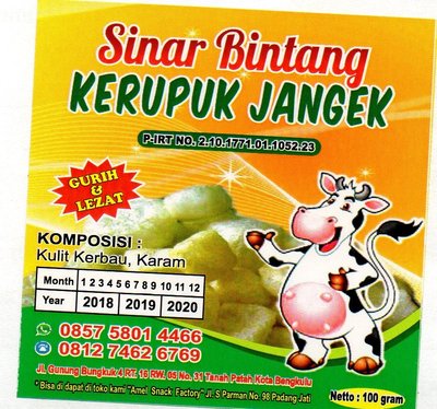 Trademark Sinar Bintang KERUPUK JANGEK