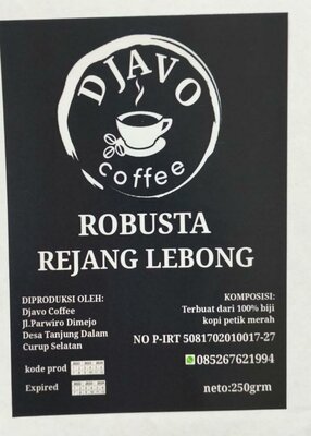 Trademark DJAVO COFFEE