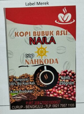 Trademark KOPI NAILA CAP NAHKODA