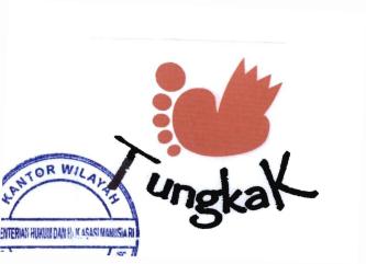 Trademark TUNGKAK + lukisan kaki