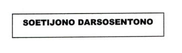 Trademark SOETIJONO DARSOSENTONO