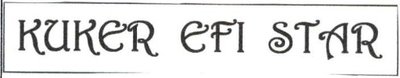 Trademark KUKER EFI STAR