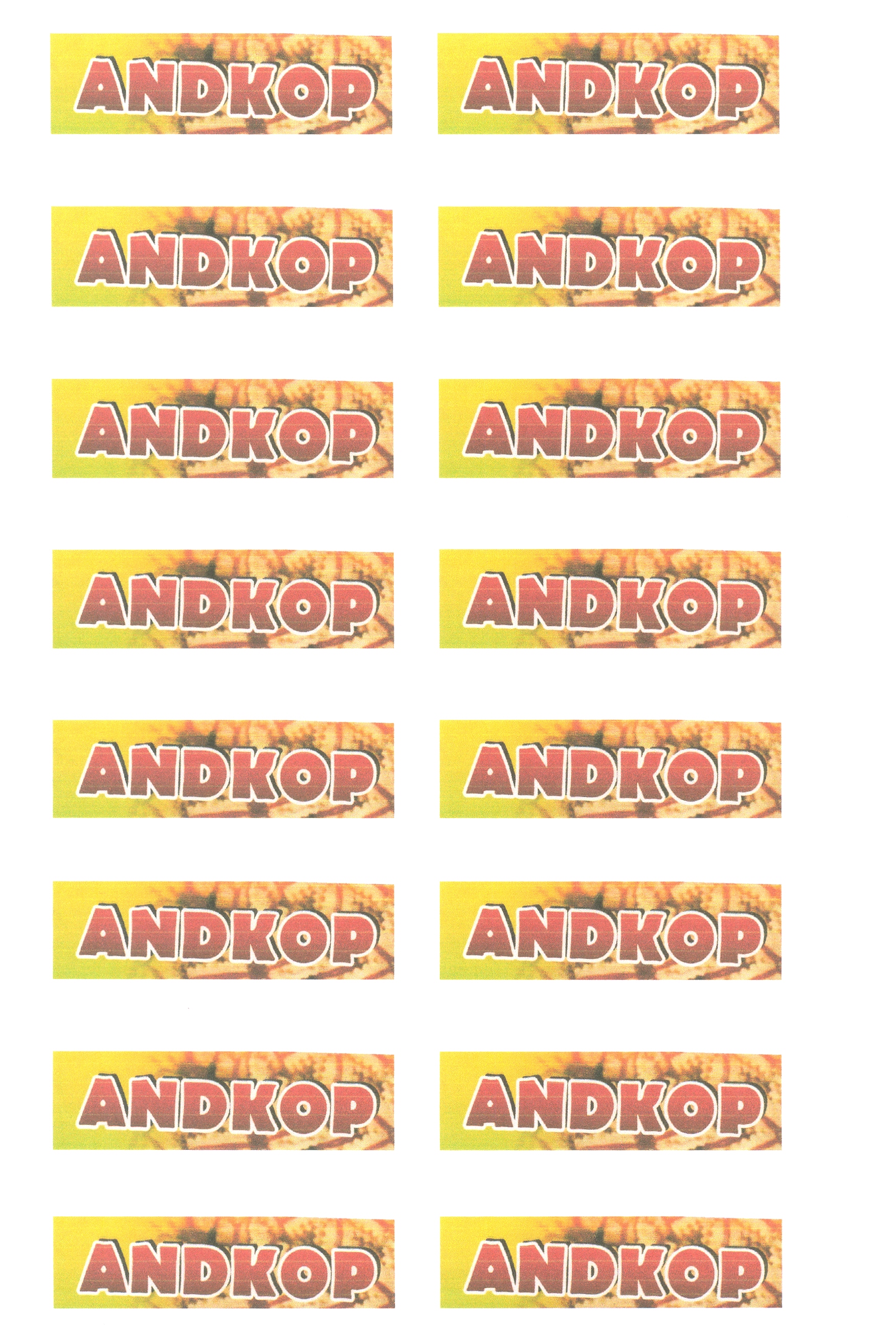 Trademark ANDKOP