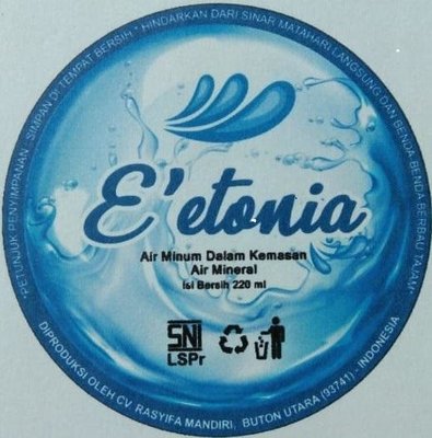 Trademark E'etonia