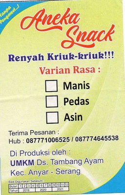 Trademark ANEKA SNACK