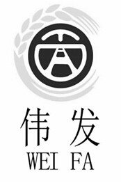 Trademark WEI FA & logo + karakter huruf China