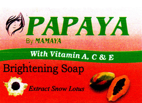 Trademark PAPAYA BY MAMAYA DAN LOGO