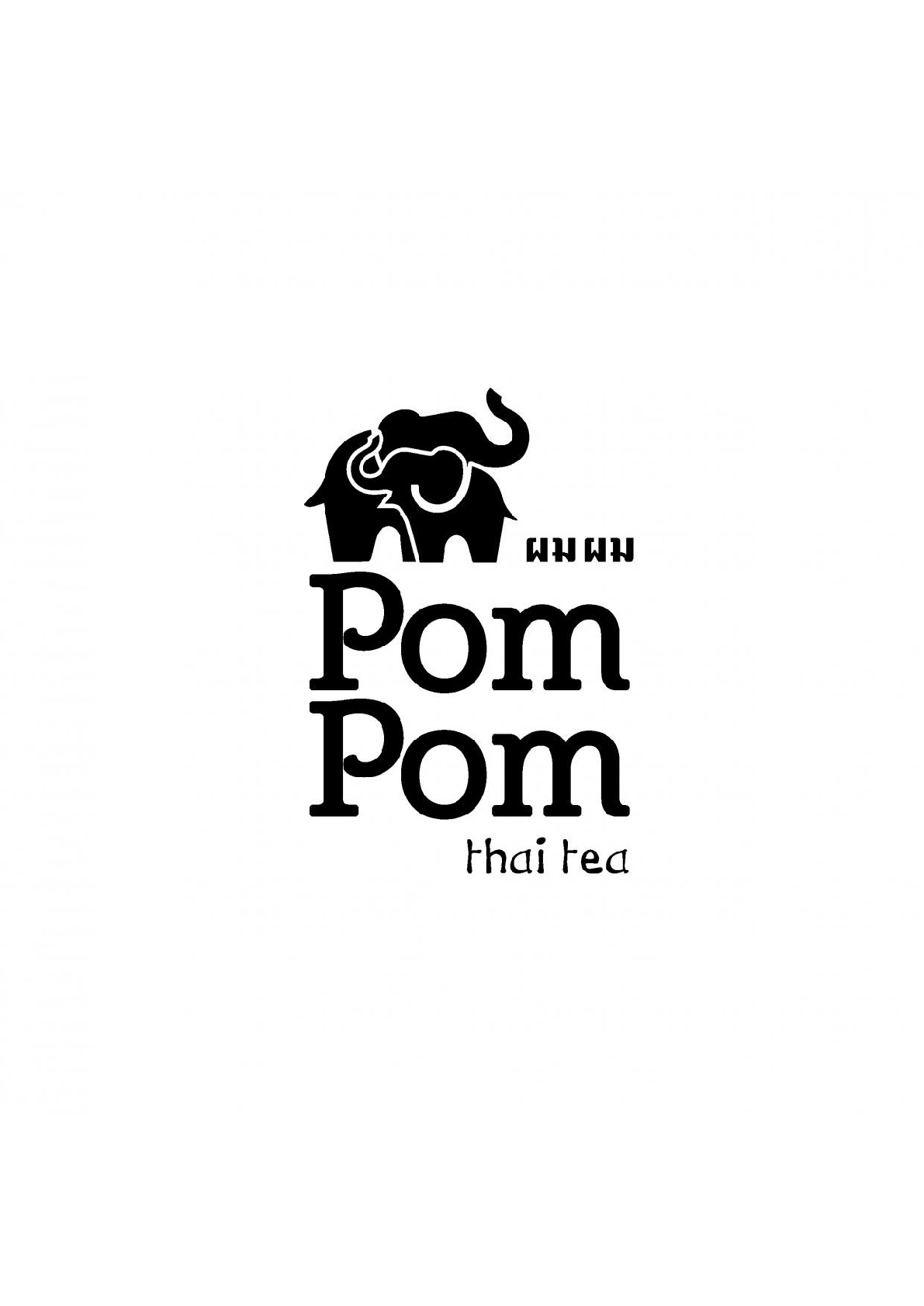 Trademark POM POM THAI TEA + LOGO